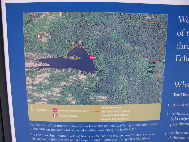 Map on the sign near Echo Lake