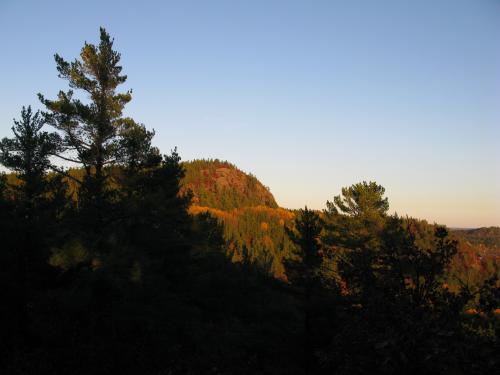 Sunset lighting up a fiery Mount Ives