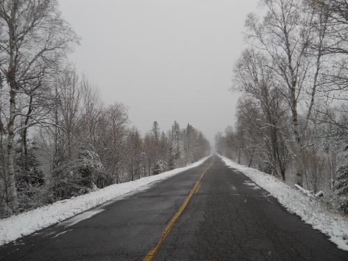 Straight portion of the old grade