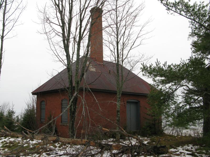 Fog signal building, right on the shoreline