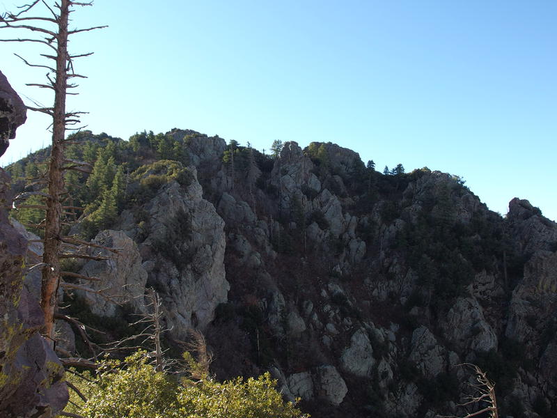 Looking back at the ridiculous climb up Amethyst Peak