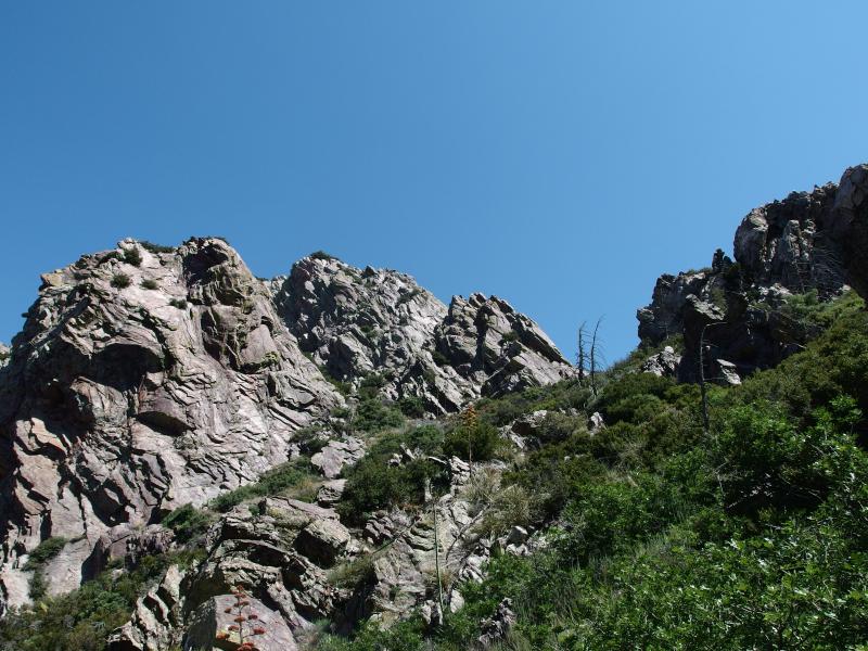 Tortured rock on the third peak