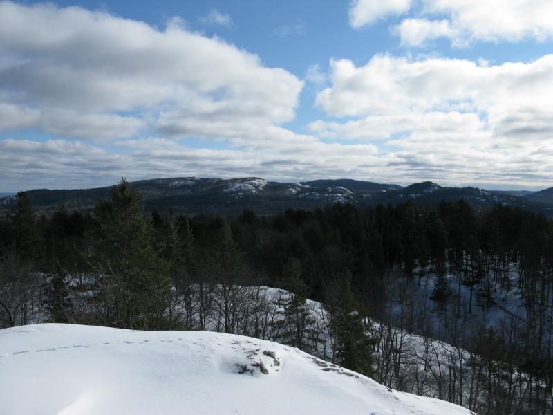 Snowy Superior Mountain to the west