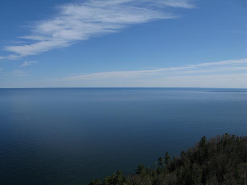 Sharp blue of northern Keweenaw Bay