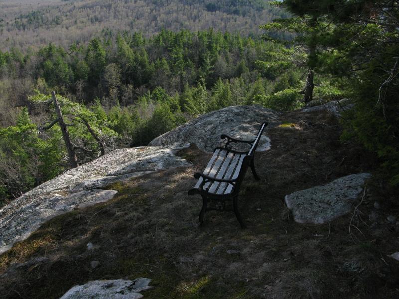 A bench on top of the cliff