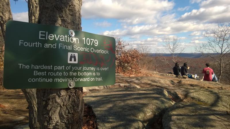 Sign for the last overlook, complete with disappointing elevation