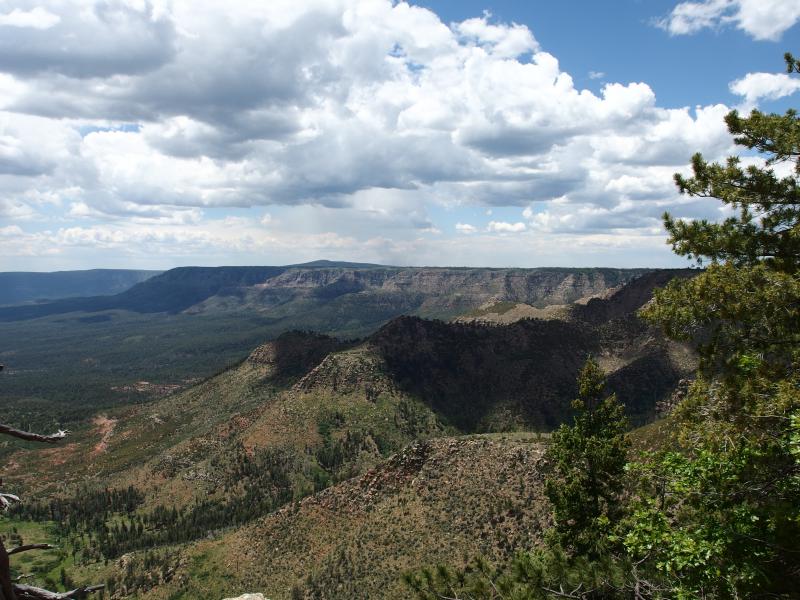 Distant view of the western rim