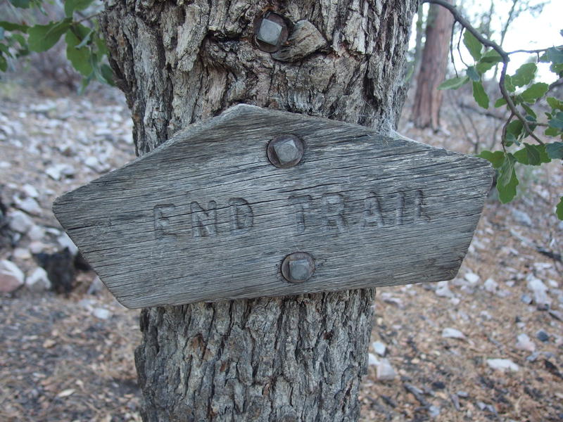 The end of the Rim Trail