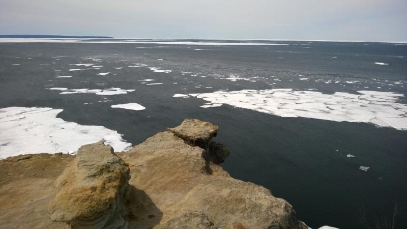 Open water out towards Grand Island