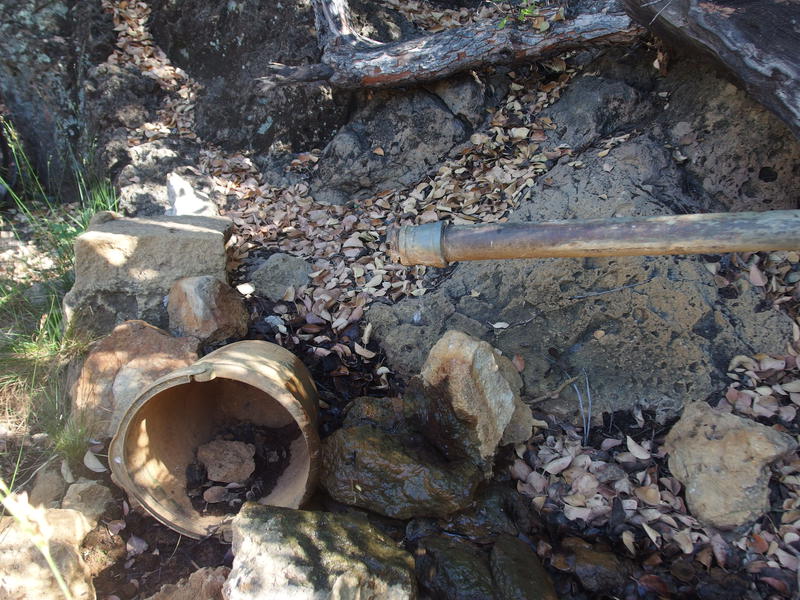A slowly dripping pipe at Bluff Springs