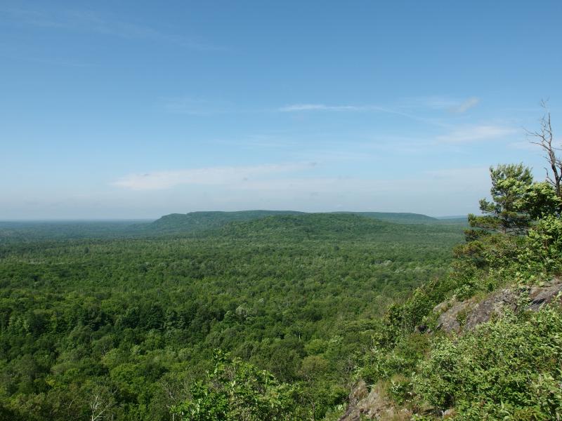 Bulk of Norwich bluff, like a long flat hill