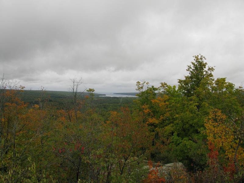 Looking straight up Huron Bay