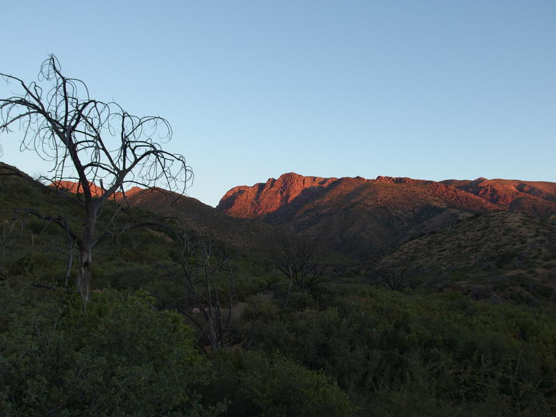 First light on the rugged Mazatzal mountains