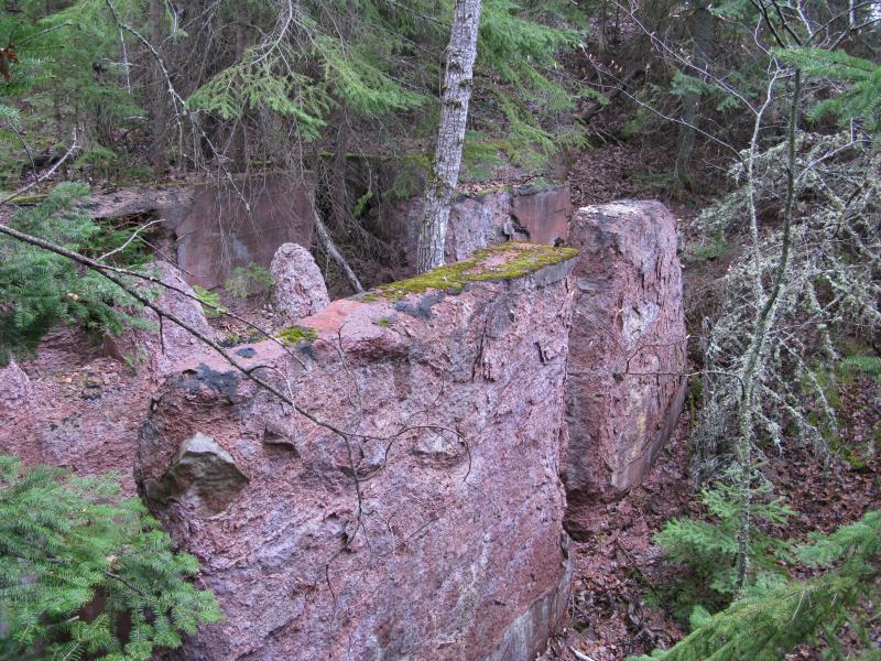 Crumbling sandstone foundations