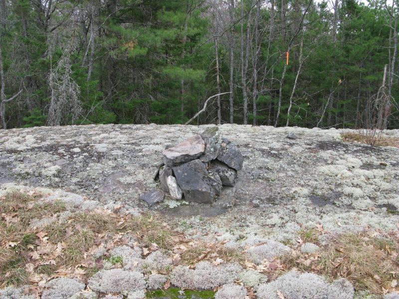 Odd little pile of rocks at the highpoint