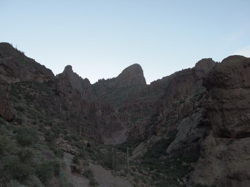 Towering formation of Flatiron over Siphon Draw