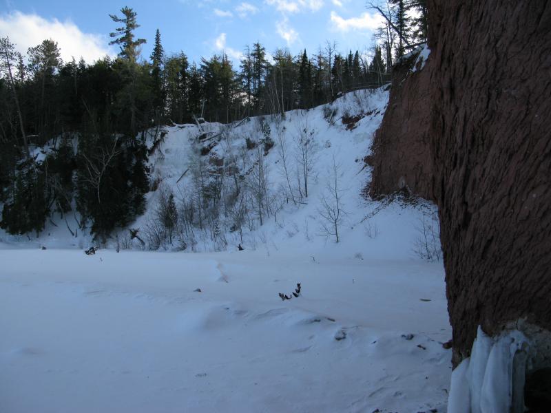 Looking back into the hidden cove