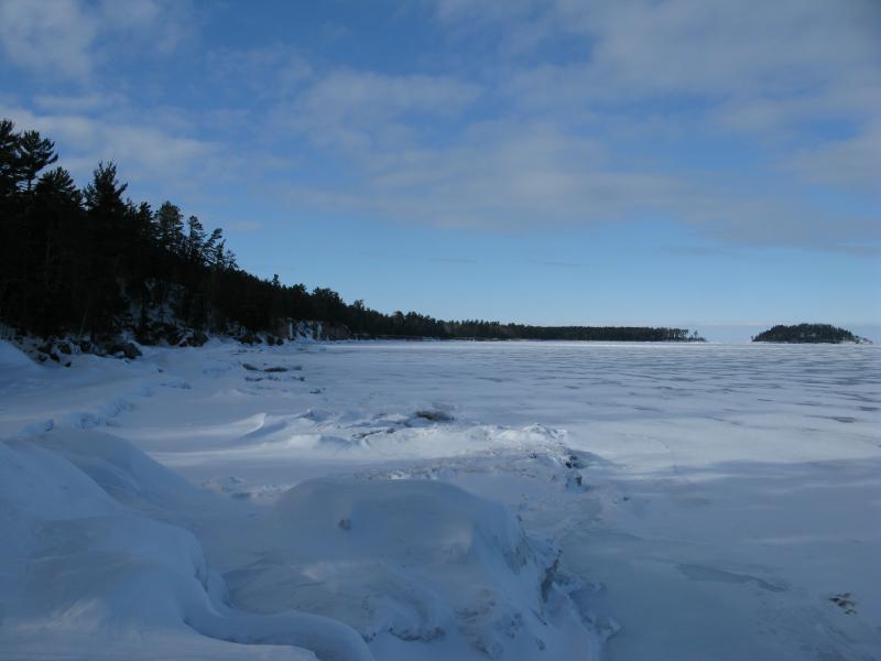 Looking north beyond the landing