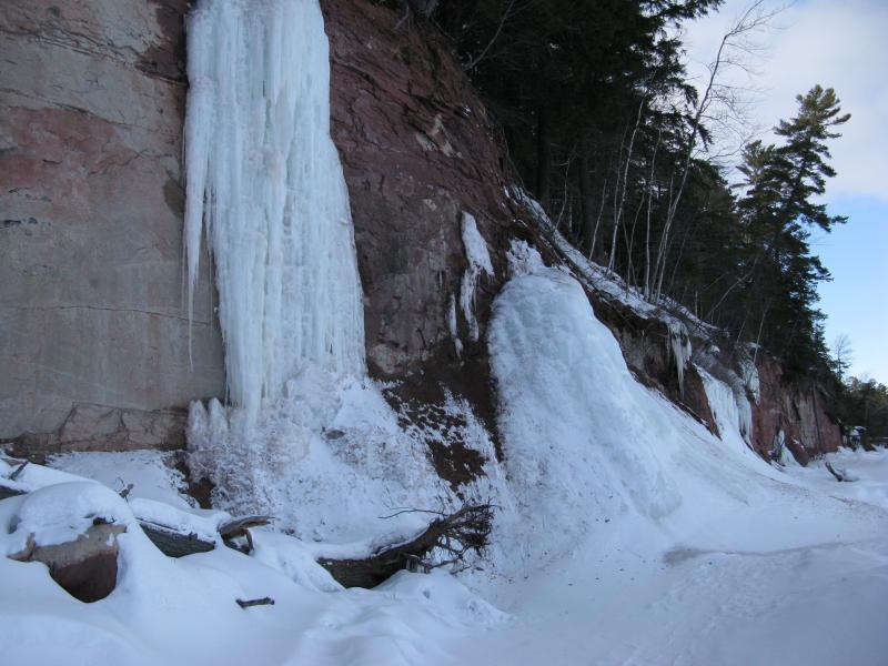 Icy waterfalls