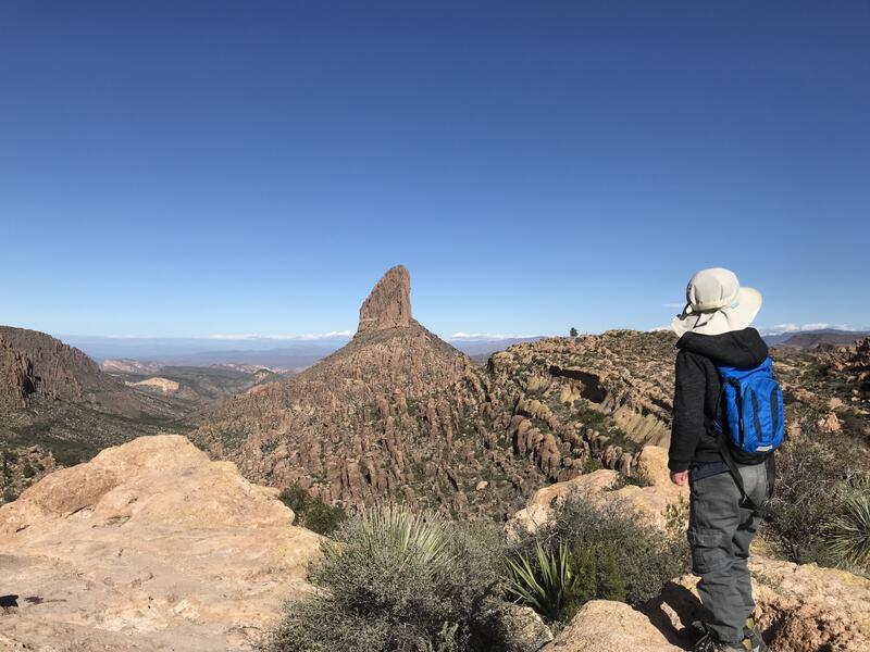 Enjoying the views from Fremont Saddle