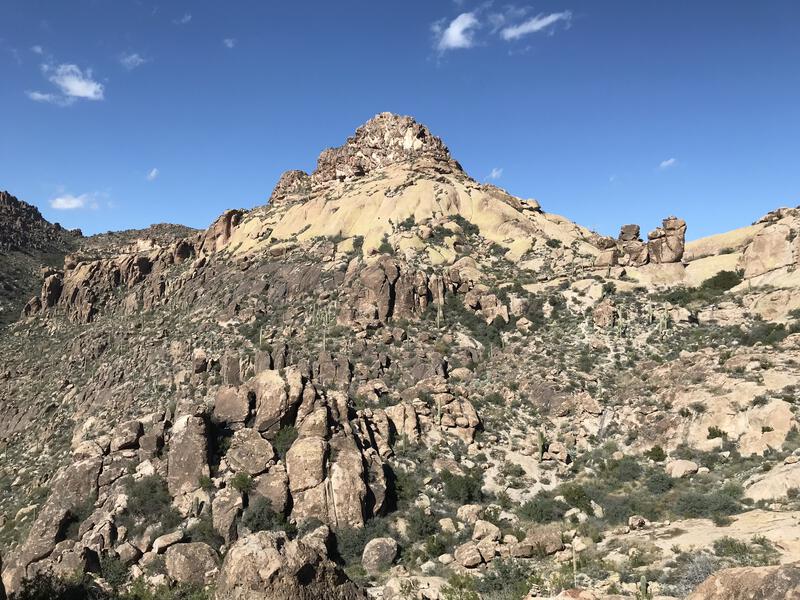 Looking back at the bluff