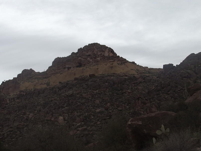 Yellow bluff ahead, somewhere up by Geronimo Cave