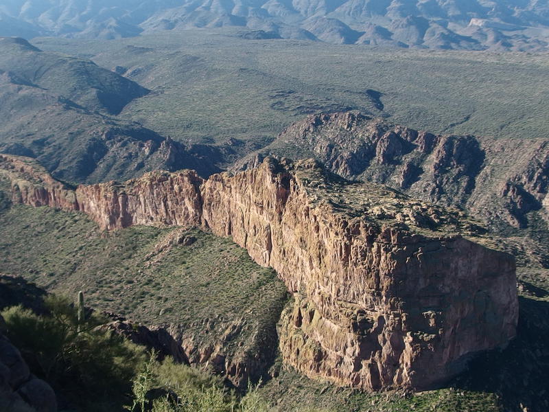 The northern end of Battleship Mountain