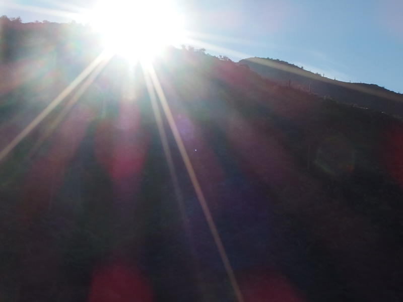 First hit of sun on Geronimo Head