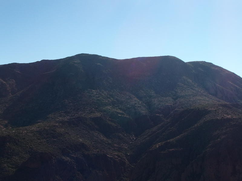 A looming Malapais Mountain