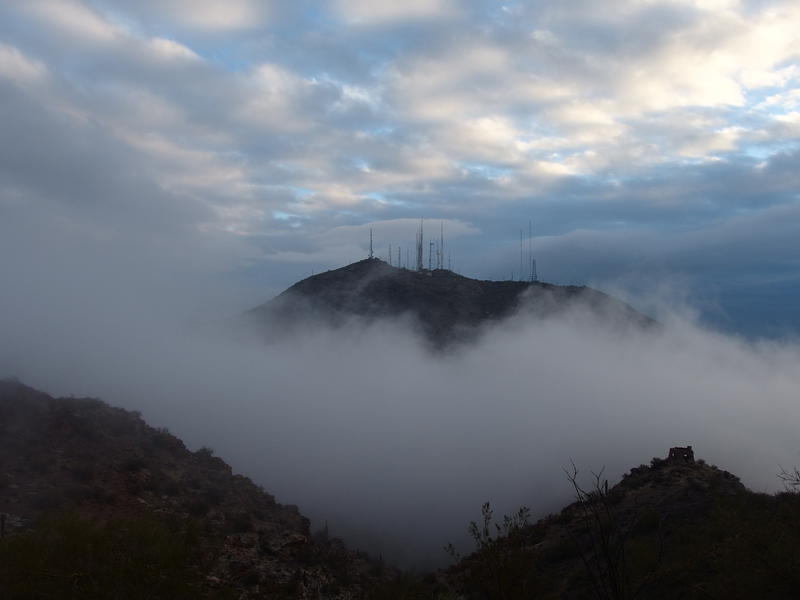 Clouds driving through telegraph pass