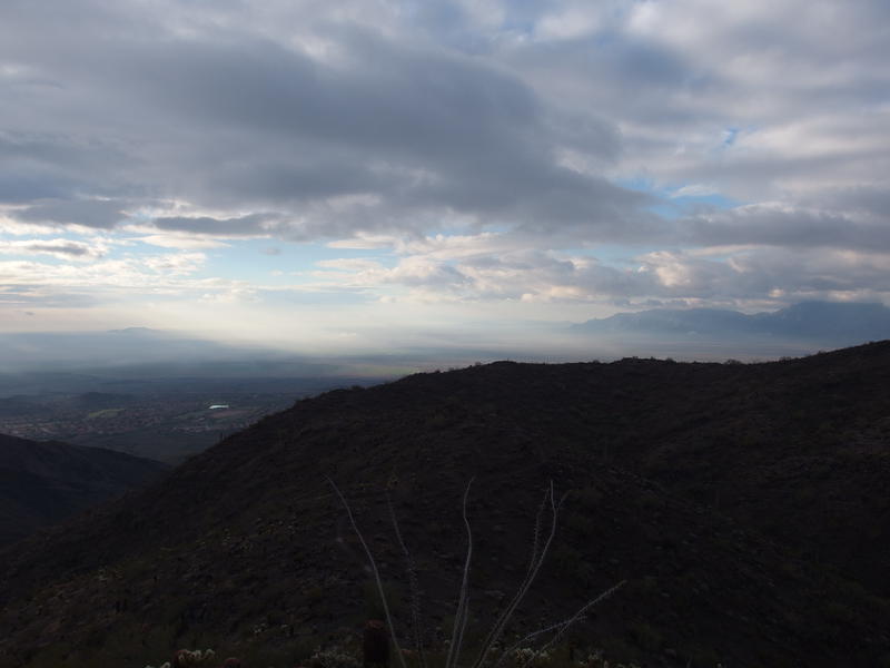 Surreal view over Gila River valley