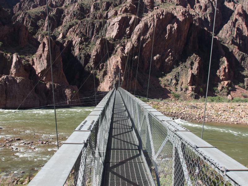 More modern bridge crossing to Bright Angel Trail