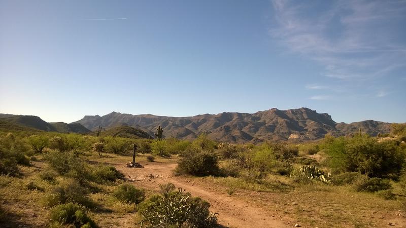 Long stretch of Superstition Ridgeline to the west