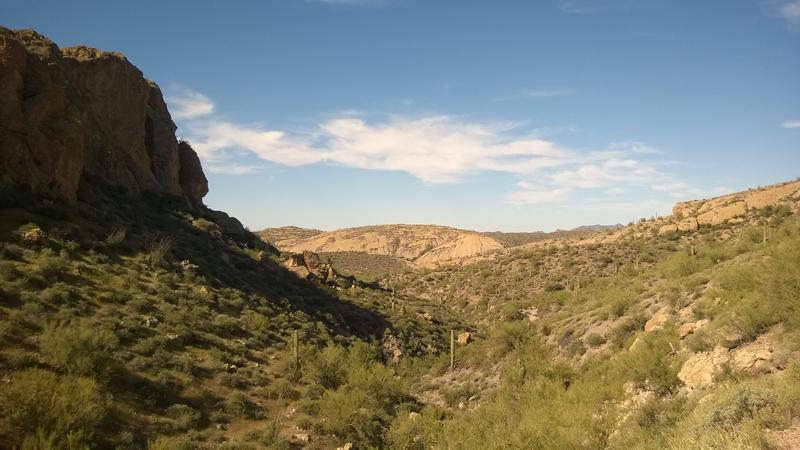 Smooth rock hills around First Water Ranch