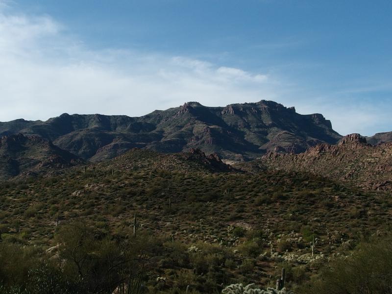 View back towards the ridgeline