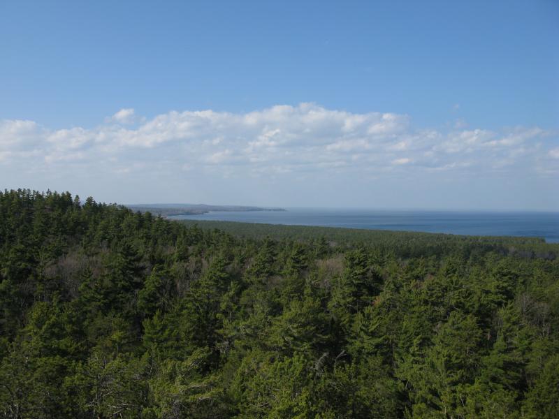 Looking north up the Lake Superior shoreline
