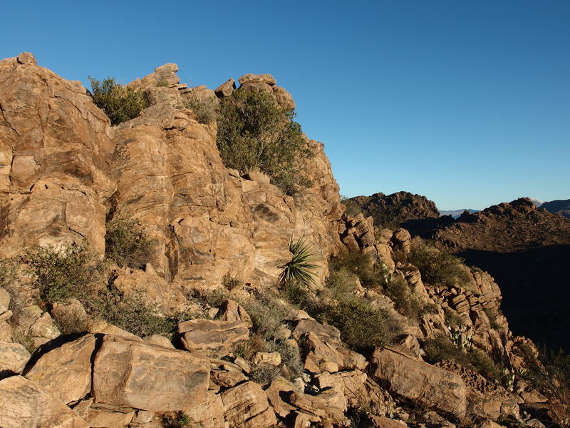 Craggy outcropping along the way