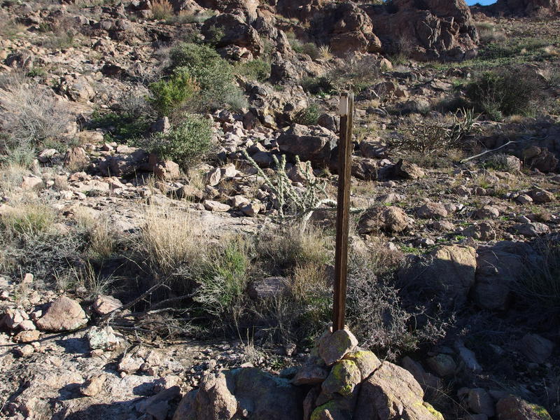 An old mining claim on the eastern hillside