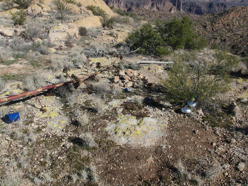Remains from a more recent camp