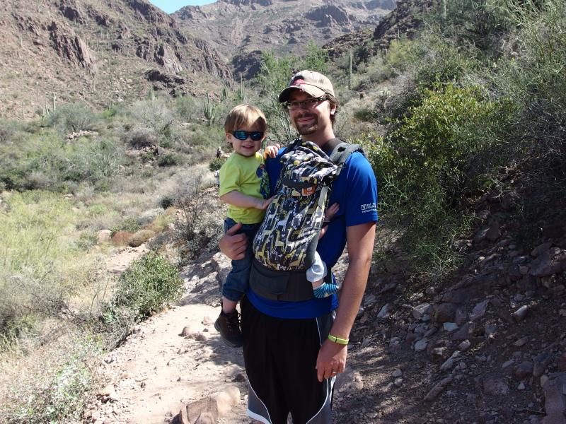 Three Emerick boys on the trail