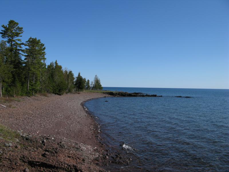 Looking north from the point