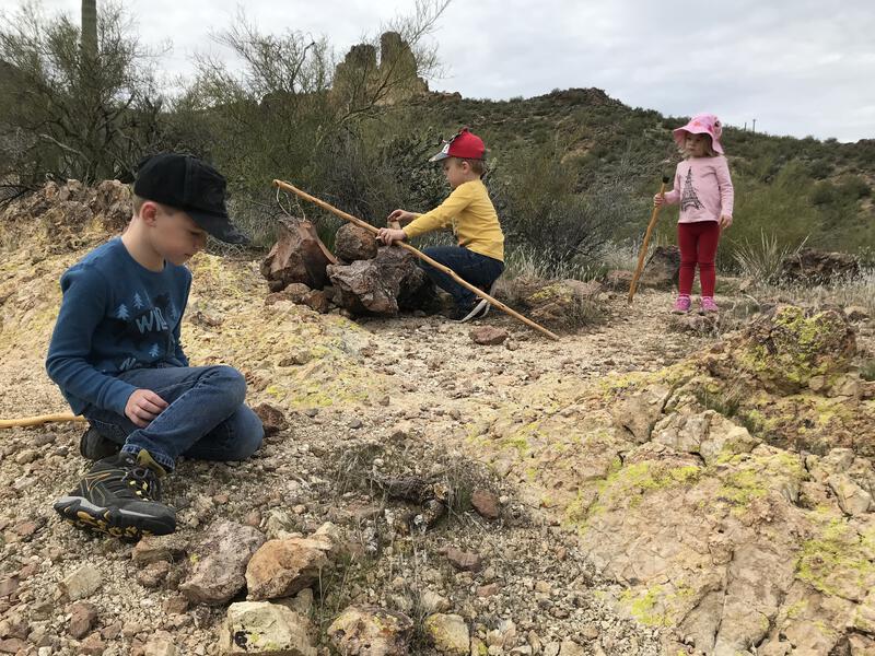 Building cairns to help future hikers