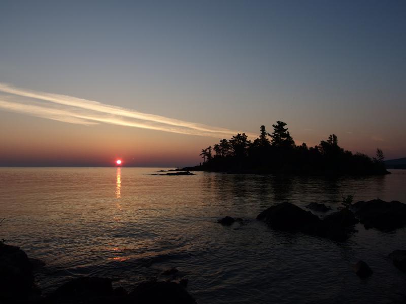 The waking sun over Lake Superior