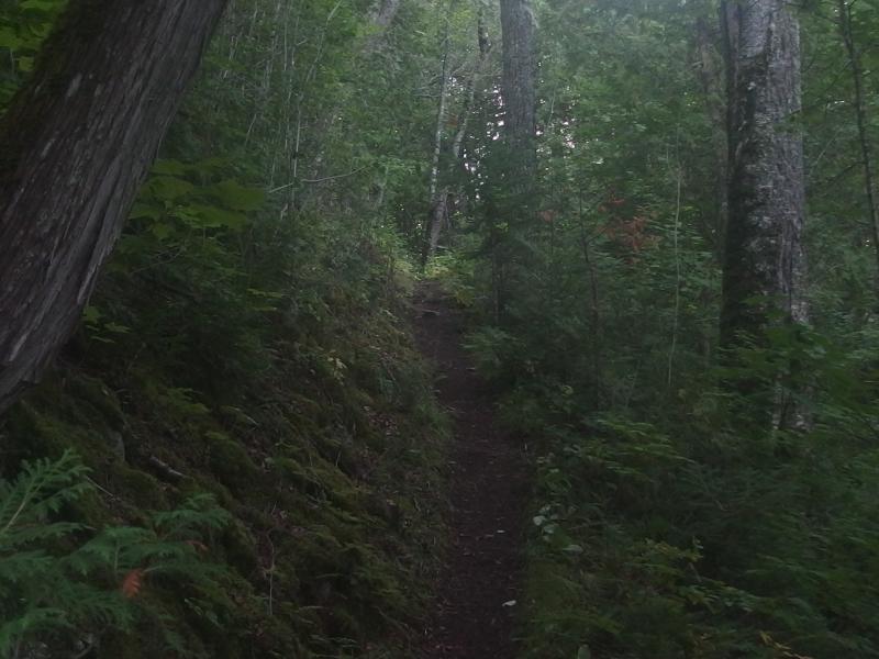 A dark trail leading up towards Windigo