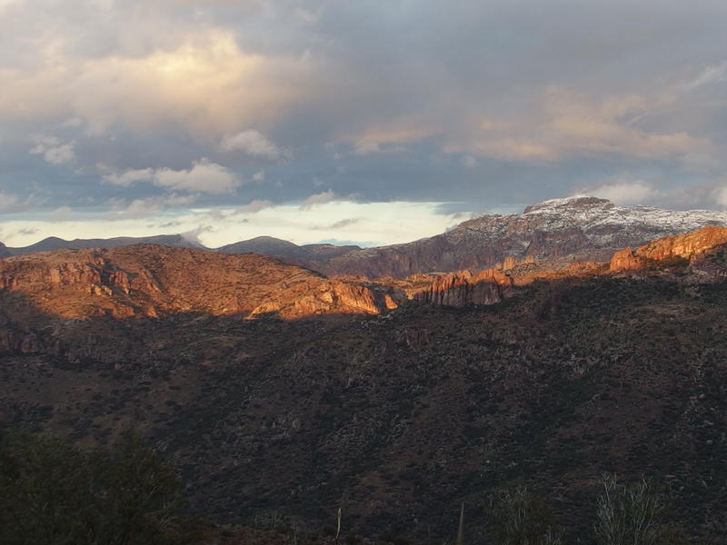 Dying sunlight across Goat Canyon