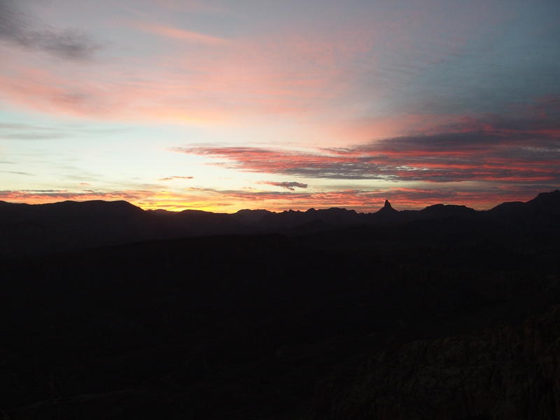 A brilliant sunrise over the Superstitions