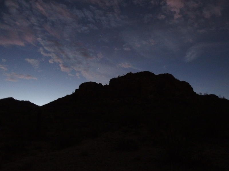 Predawn sky above the little hills