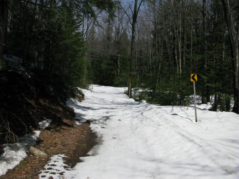 Snow covering Wilson Creek Trail