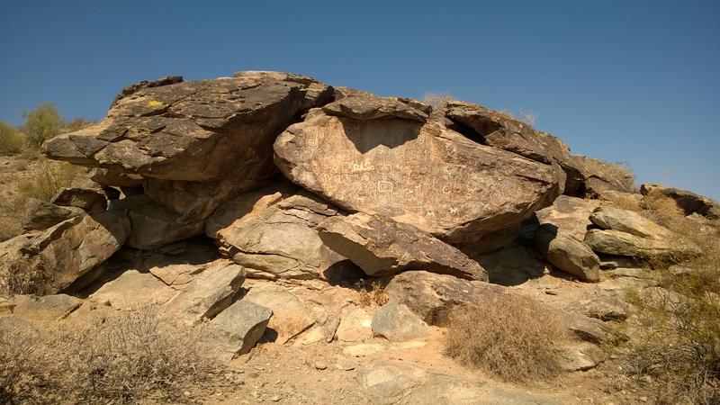 Some old petroglyphs near the trailhead