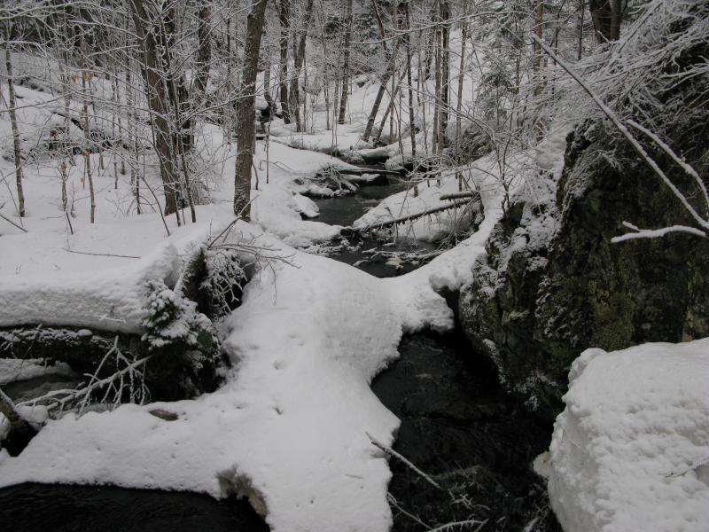Snowy little outflow creek
